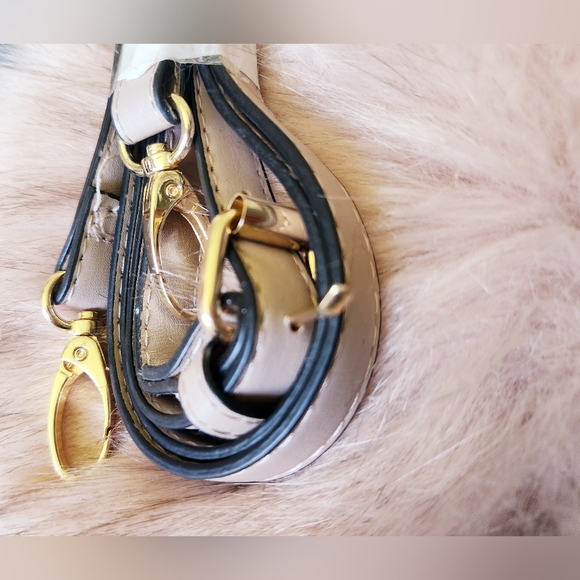 Faux-Fur Clutch Purse with Shoulder Strap - Picture 2 of 3